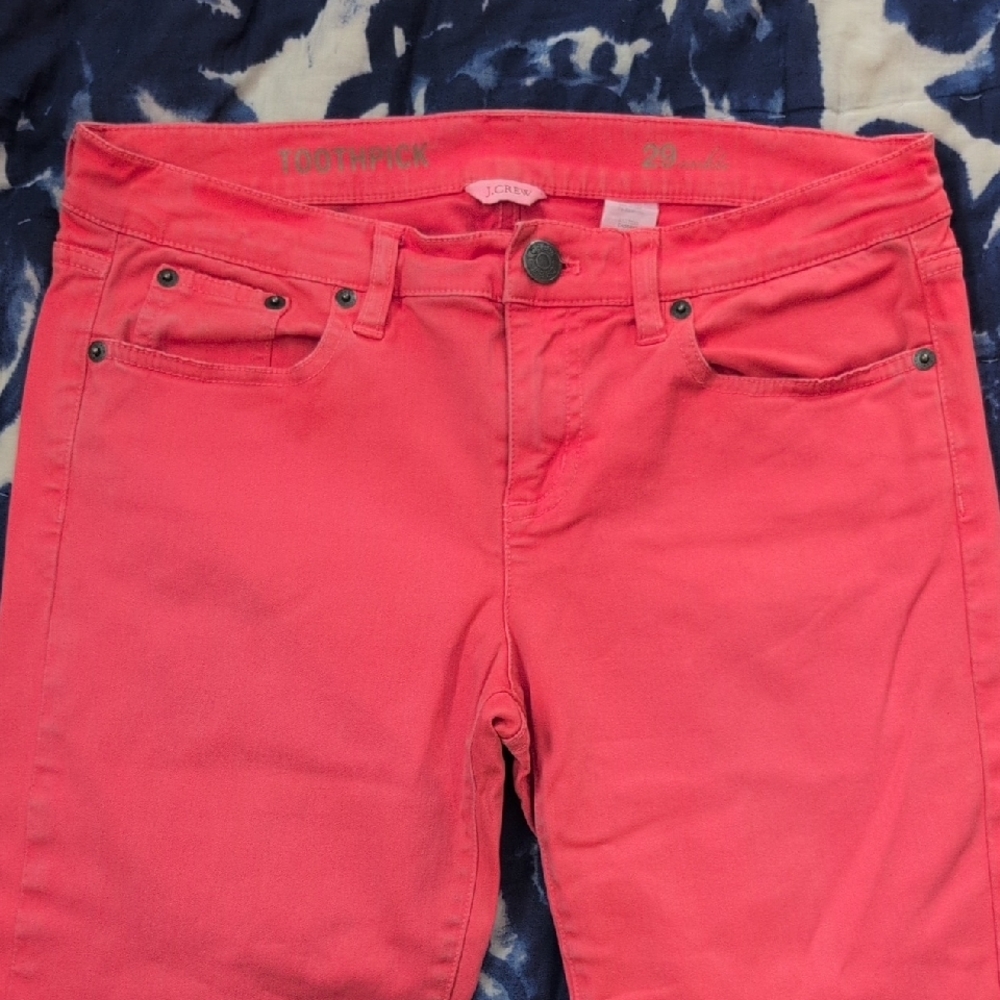 J.Crew Toothpick Ankle Skinny Jean in Coral - Picture 3 of 12